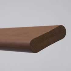 a plastic extrusion with a wood finish to be used as a custom tie down rail